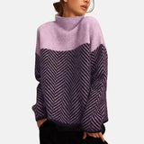 Bree - Strukturierter Zwei-Ton Strickpullover
