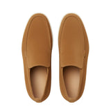 Herren Mokassins aus Leder – Slip-On Chukka Stil, Flacher Absatz – Braun