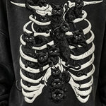 Maeve | Halloween Lässiges Katzen-Langarm-Sweatshirt mit Rundhalsausschnitt