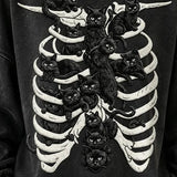 Maeve | Halloween Lässiges Katzen-Langarm-Sweatshirt mit Rundhalsausschnitt