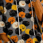 Irene | Halloween-inspirierter Kapuzenpullover mit halben Ärmeln