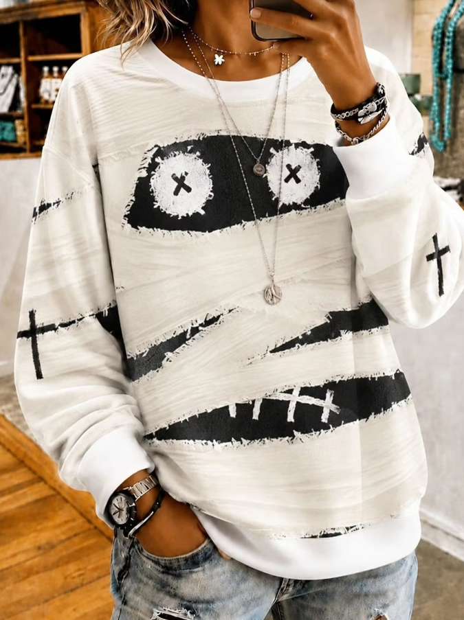 Margot | Halloween-inspiriertes Print-Sweatshirt