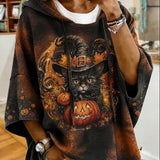 Leila | Halloween-inspiriertes Katzen-Print-Sweatshirt