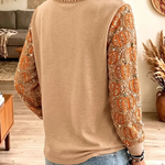 Linda | Vintage elegantes, funkelndes Halloween-inspiriertes Farbblock-Sweatshirt