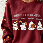 Manuela | Halloween-inspiriertes Rundhals-Langarm-Sweatshirt