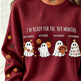 Manuela | Halloween-inspiriertes Rundhals-Langarm-Sweatshirt