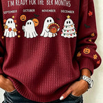Manuela | Halloween-inspiriertes Rundhals-Langarm-Sweatshirt