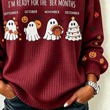 Manuela | Halloween-inspiriertes Rundhals-Langarm-Sweatshirt