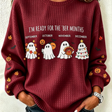 Manuela | Halloween-inspiriertes Rundhals-Langarm-Sweatshirt