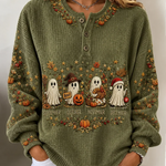 Lorraine | Halloween-inspiriertes Rundhals-Langarm-Sweatshirt
