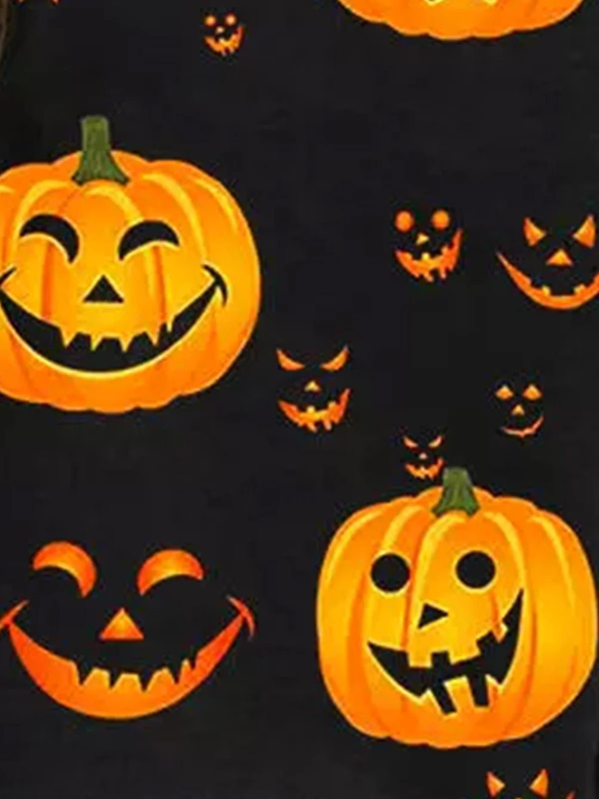 Elsie | Loses Rundhals-Sweatshirt mit Halloween-inspiriertem Kürbis-Print