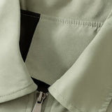 Leichte Twilljacke für Herren – Grüner Punkt – Klassischer Schnitt