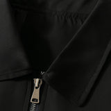 Leichte Twilljacke für Herren – Schwarz – Reguläre Passform