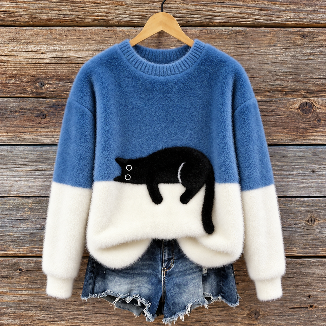 Flora – Pullover mit Katzenmotiv