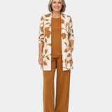 Perle | Dreiteiliges Blumenensemble in Camel