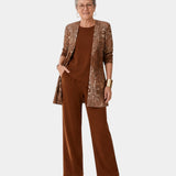 Clara | Ensemble Trois Pièces Marron Chaud
