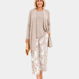 Genevieve | Botanisches Ensemble Taupe in Drei Teilen