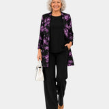 Mabel | Dreiteiliges Set mit schwarzer Blumenjacke