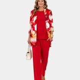Ivy | Rotes Blumenensemble in drei Teilen