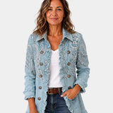 Remedios | Vintage-Cashmere-Jacke mit Volants