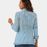 Remedios | Vintage-Cashmere-Jacke mit Volants