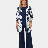 Annette | Dreiteiliges Blumenensemble in Navy