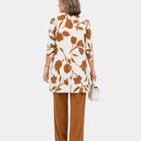 Perle | Dreiteiliges Blumenensemble in Camel