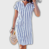 Luisa – Gestreiftes Midi-Kleid