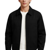 Leichte Twill-Jacke für Herren – Schwarz – Reguläre Passform