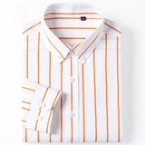 Elegantes Baumwollhemd für Herren – Grau/Weiß