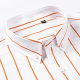 Elegantes Baumwollhemd für Herren – Grau/Weiß