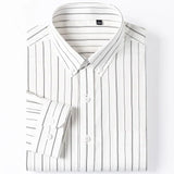 Elegantes Baumwollhemd für Herren – Grau/Weiß