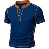 Olivier - Henley-Shirt mit bernsteinfarbenem Saum