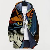 Annie | Kapuzenjacke mit Katzenmuster