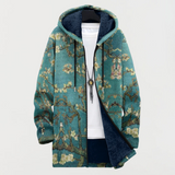 Colette | Kapuzenmantel mit floralem Muster