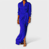 Elegantes Kleid mit Gürtel und langen Ärmeln