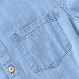 Zeitlose Kurzarm-Denim-Hemd für Herren