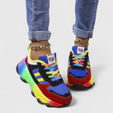 Beryl | Regenbogen Chunky Sneakers