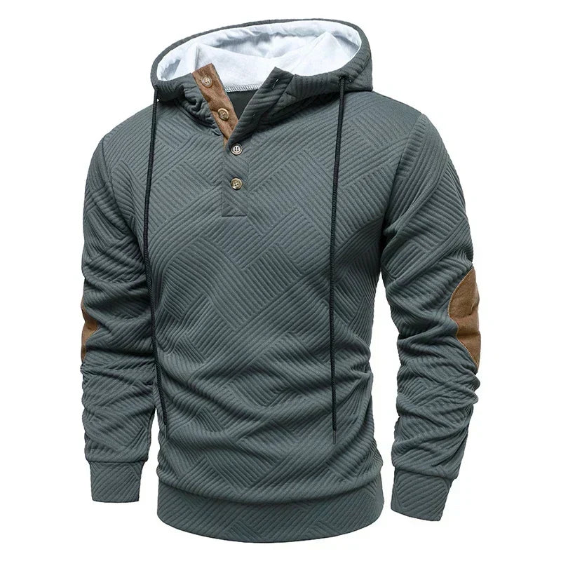 Noah | Zeitloser Kapuzenpullover mit Knopfleiste
