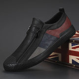 Lederstiefel mit Reißverschluss