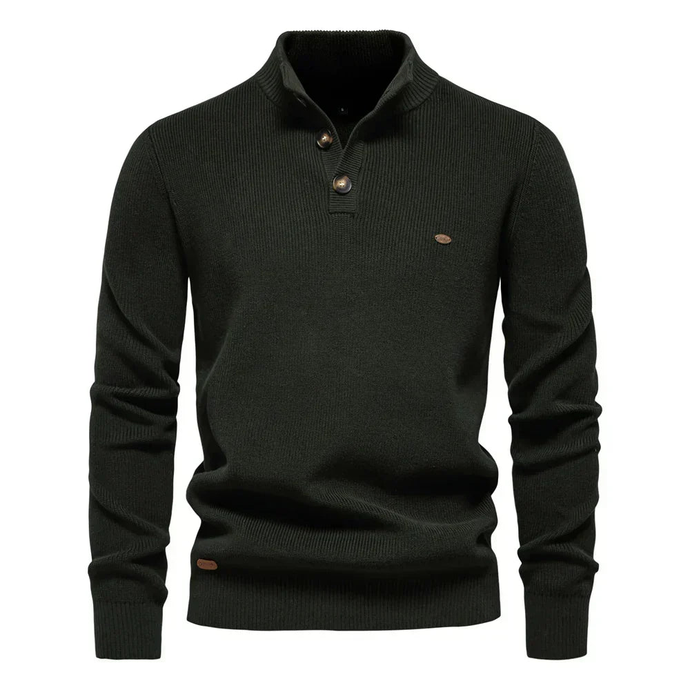 Konrad | Eleganter Herrenpullover mit Knöpfen