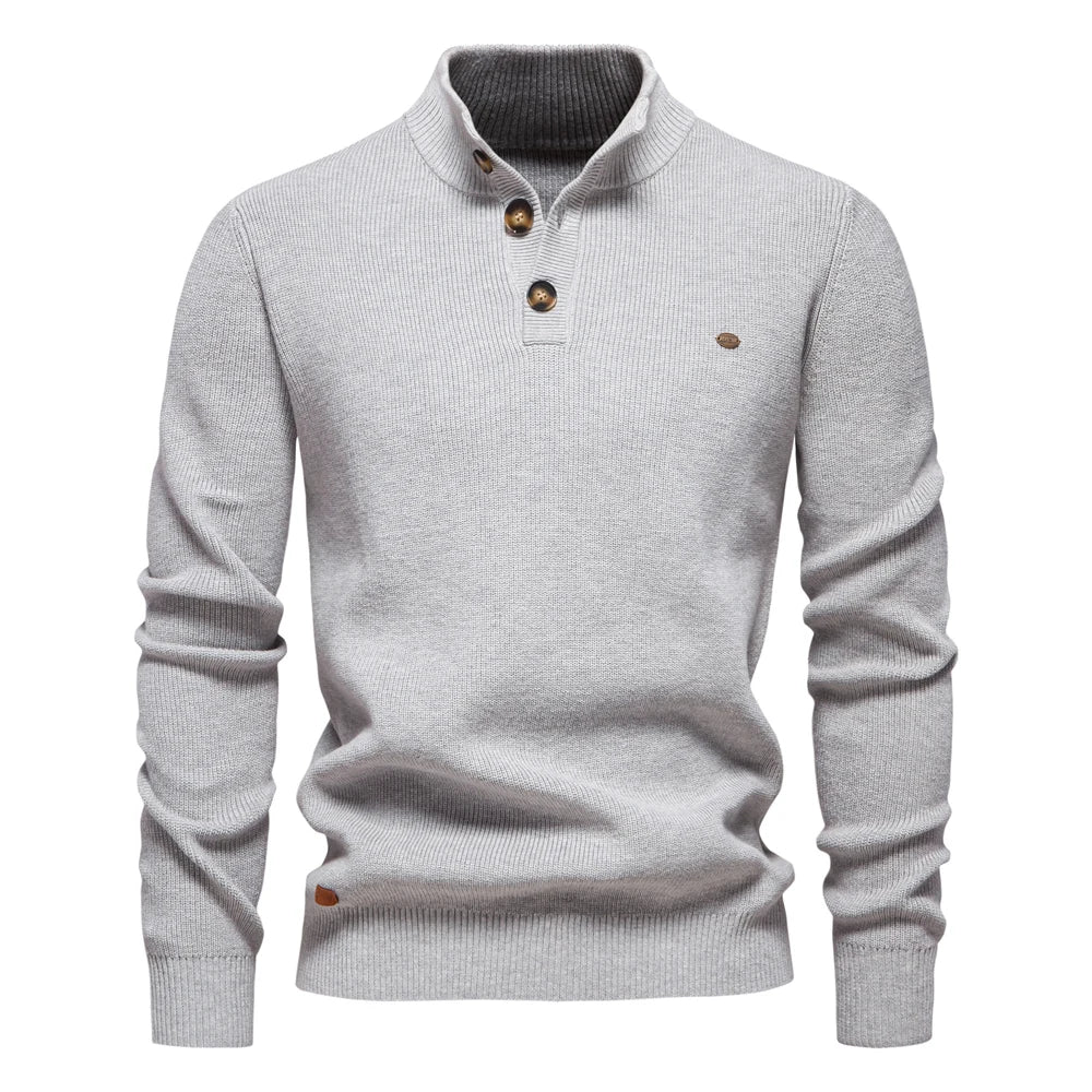 Konrad | Eleganter Herrenpullover mit Knöpfen