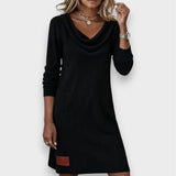 Livia | Gerades Kleid mit langen Ärmeln