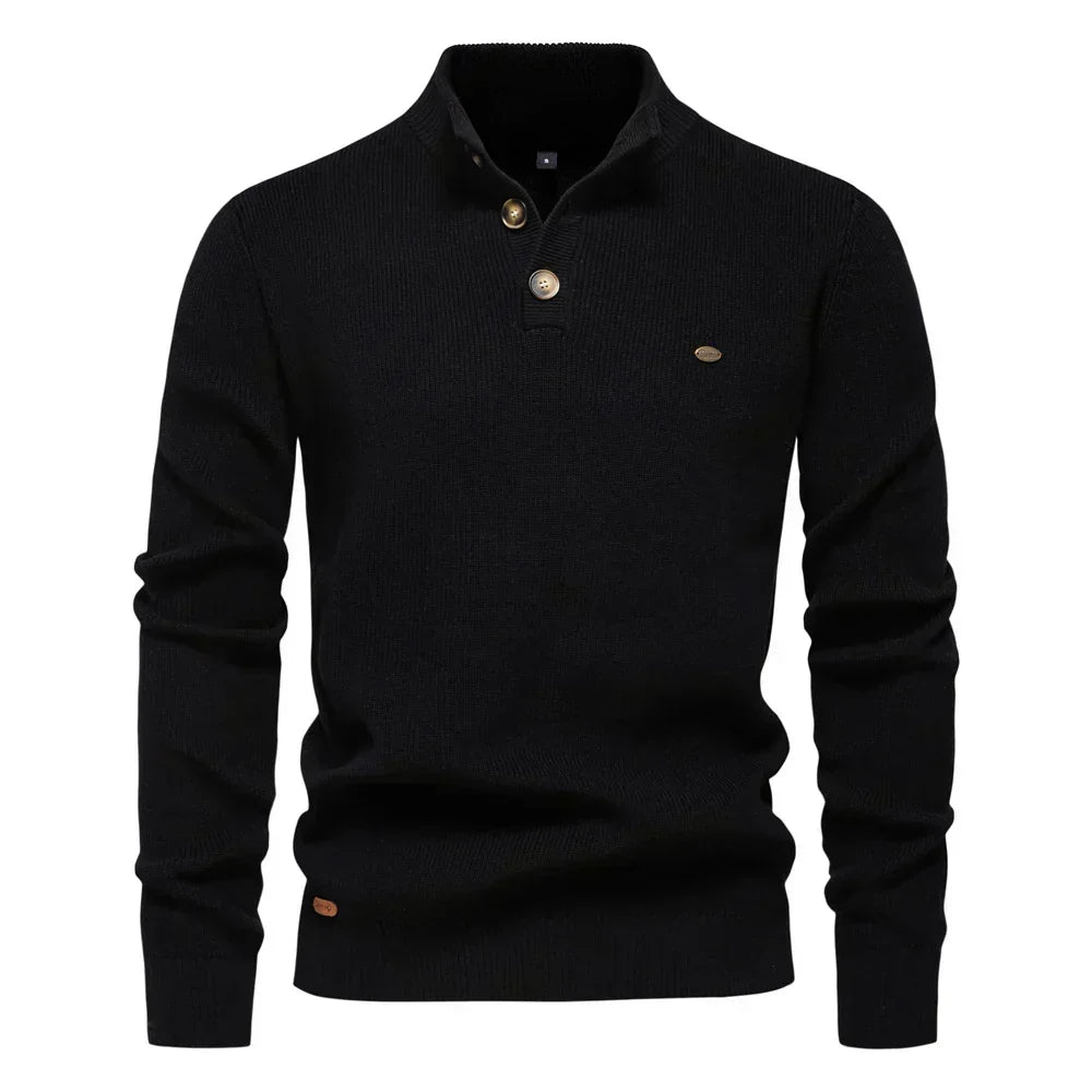 Konrad | Eleganter Herrenpullover mit Knöpfen