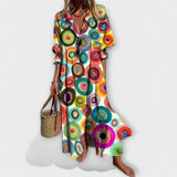 Lila - Figurschmeichelndes Maxikleid mit Bauchbedeckung