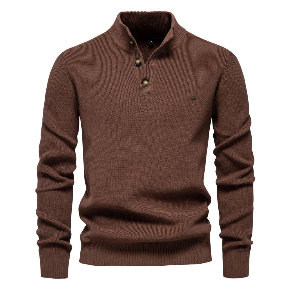 Konrad | Eleganter Herrenpullover mit Knöpfen