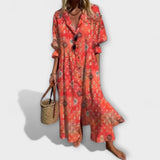 Lila - Figurschmeichelndes Maxikleid mit Bauchbedeckung