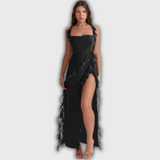 Lara - Stilvolles Maxikleid mit Schlitz