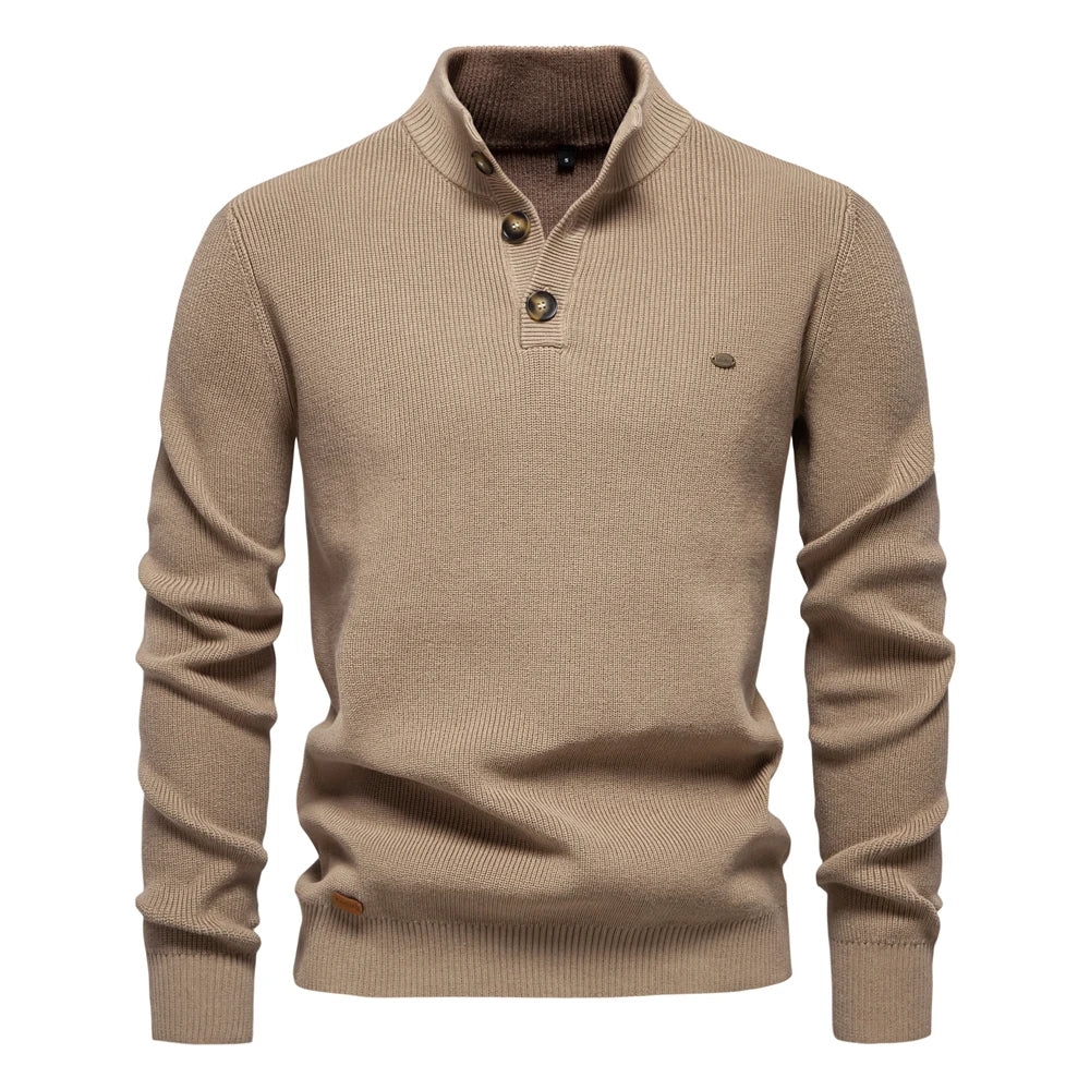 Konrad | Eleganter Herrenpullover mit Knöpfen
