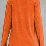 Sadie | Halloween-inspirierte orange Hexen-Bluse mit Buchstaben-Print und V-Ausschnitt